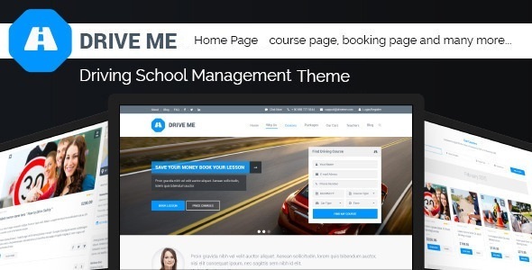 Driving School or learning institute MuraCMS theme